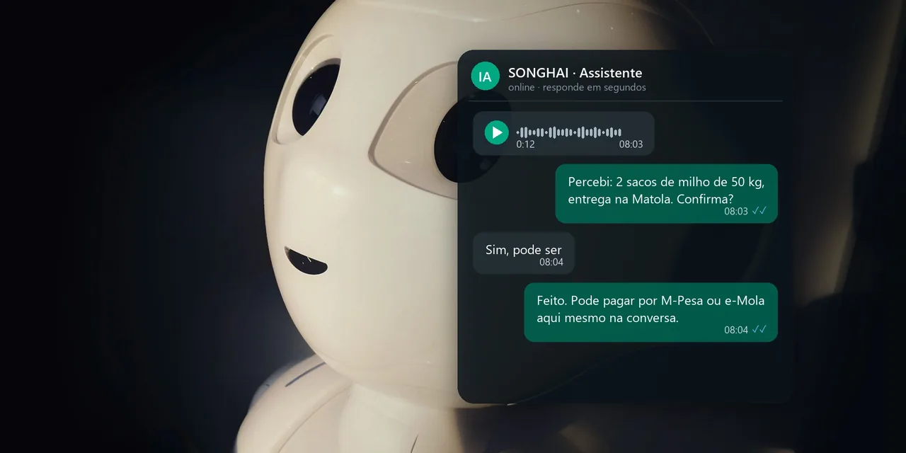 Ilustração do artigo: O que o Brasil, a Índia e o Quénia mostram sobre o futuro das vendas pelo WhatsApp em Moçambique